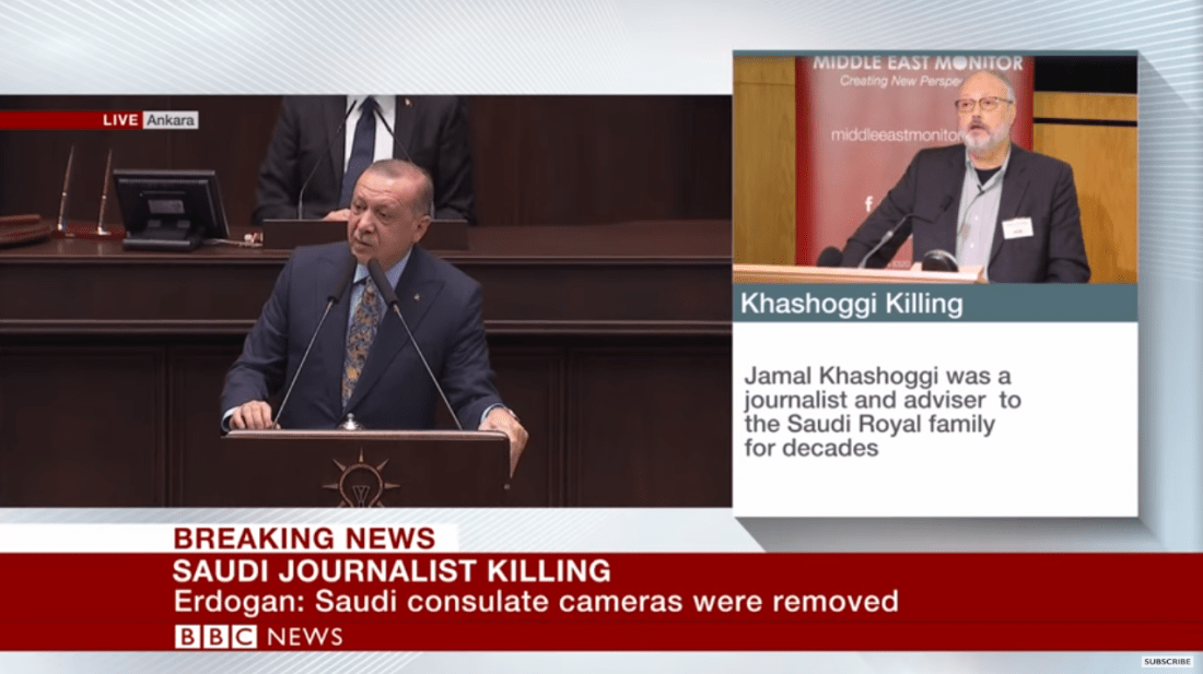 Turkish predisent on kashoggi