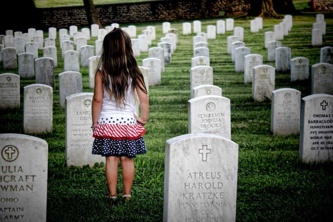 american back view burial cemetery